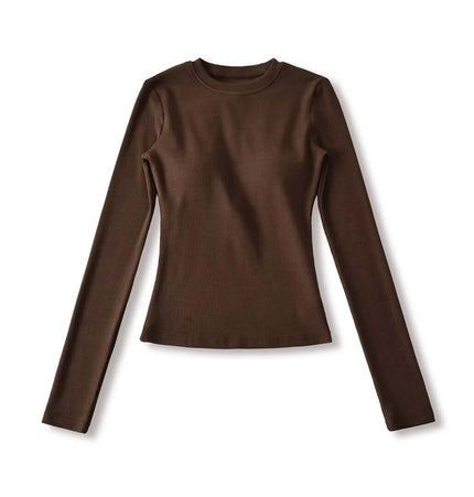 Elastisches Gepolstertes Slim Fit Langarmoberteil