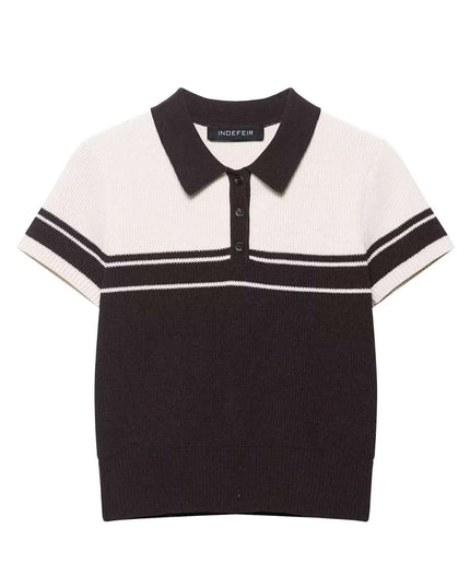 Maison Grozavu Minimalist Dune Polo in neutral — front view showing the clean silhouette and premium fabric construction