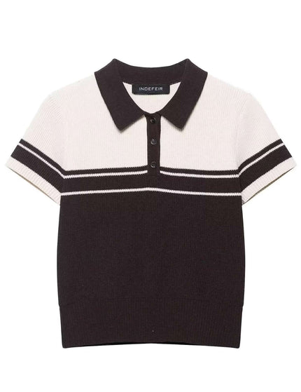 Maison Grozavu Minimalist Dune Polo in neutral — front view showing the clean silhouette and premium fabric construction