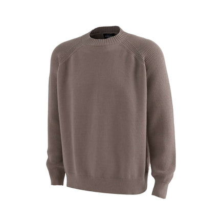 Lazy Streetwear Knit Sweater – Loose Fit in soft brown color, featuring a relaxed silhouette and long sleeves.