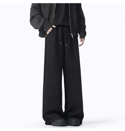 Oversized Winter Casual Long Pants displayed in a stylish black color, ideal for trendy winter street fashion.