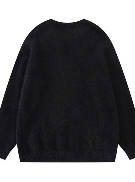 Close-up of Black essential heavyweight crewneck fabric