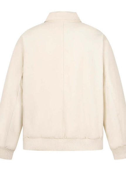 Apricot cropped tailored jacket with Grozavu logo