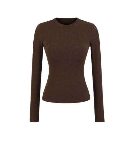 Elastisches Gepolstertes Slim Fit Langarmoberteil