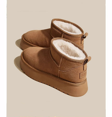 Pantofi din bumbac impermeabili din catifea cu aspect de burete