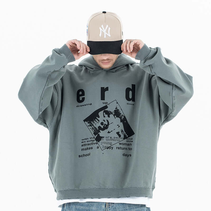 Gray-green melancholic rich second printed with Grozavu logo