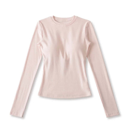 Top a maniche lunghe slim fit imbottito elasticizzato