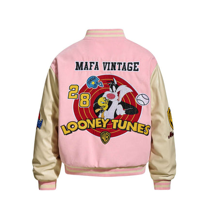 Giacca con Ricamo a Lettere Patchwork