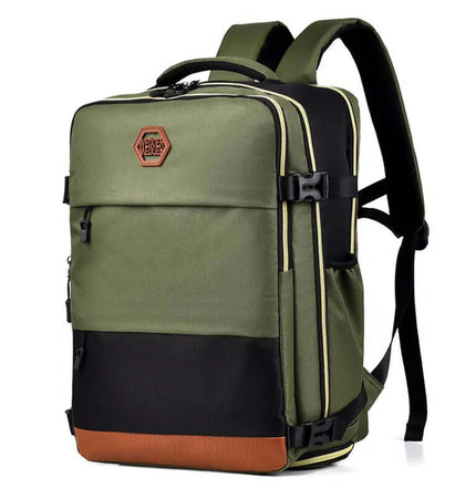 Color Block Multi-Pocket Backpack