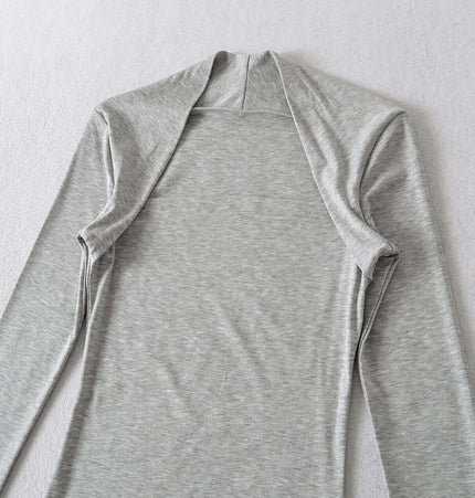 Blusa de Manga Larga con Escote Cuadrado