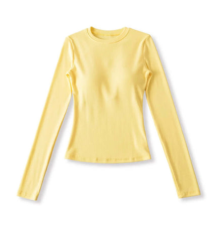 Elastisches Gepolstertes Slim Fit Langarmoberteil