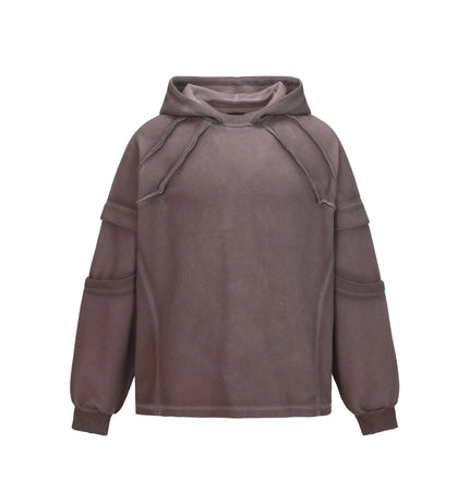 Old Patchwork Hoodie – Loose Fit in gray featuring a relaxed fit and classic patchwork design.
