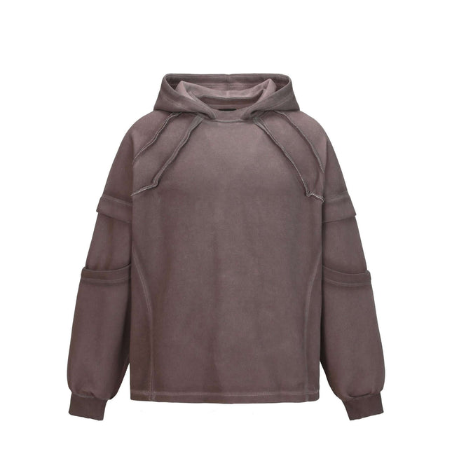 Old Patchwork Hoodie – Loose Fit in gray featuring a relaxed fit and classic patchwork design.