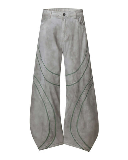 Maison Grozavu Chalk Denim Profile in neutral — front view showing the clean silhouette and premium fabric construction