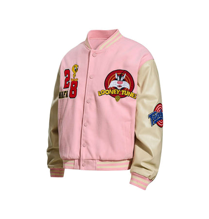 Giacca con Ricamo a Lettere Patchwork