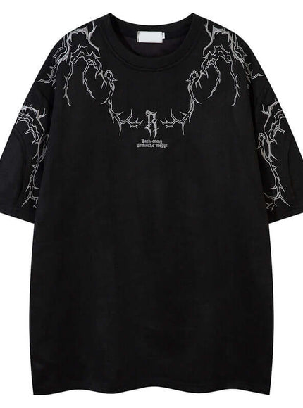 Black signature short sleeve tee with Grozavu logo