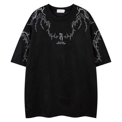 Black signature short sleeve tee with Grozavu logo