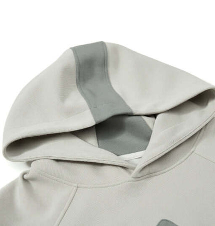 Color-Block Hooded Jacket – Loose Fit featuring a stylish hood and color-block design in soft cotton.