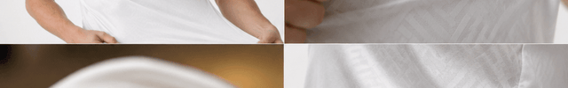 A 3x3 collage showing a white Pegasus Grozavu athletic t-shirt from multiple angles, including a full-body shot of a model, a close-up of the gold chest logo, a detail of the elasticized hem, and a close-up of the model's face.
