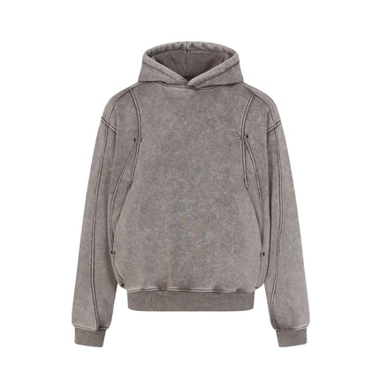 Washed Distressed Hoodie - Loose Fit