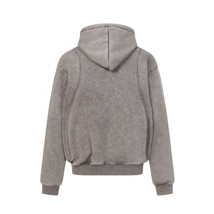 Washed Distressed Hoodie - Loose Fit
