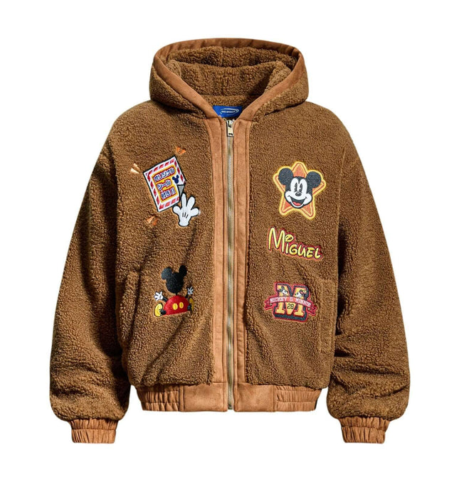 Cartoon Embroidery Shearling Jacket