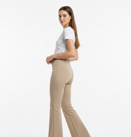 Micro Flared Pants with Waistband