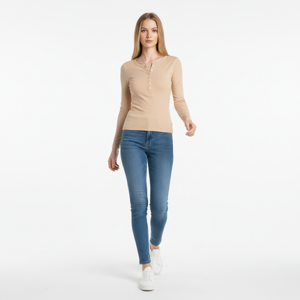 VNeck Long Sleeve Top - Slim Fit