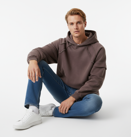 Old Patchwork Hoodie – Loose Fit