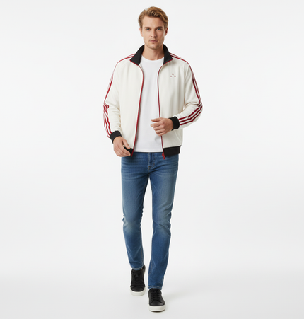 Three-Stripe Sports Jacket - Loose Fit
