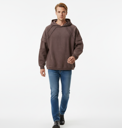 Old Patchwork Hoodie – Loose Fit