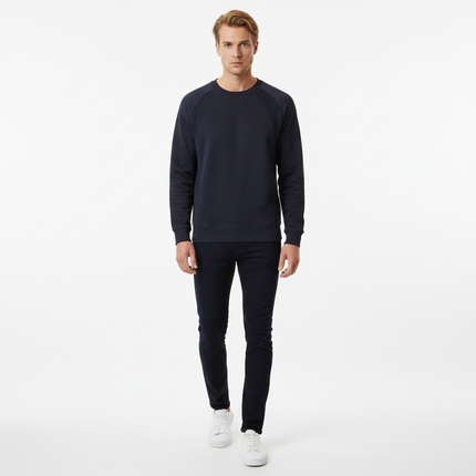 Round Neck Patchwork Pullover Hoodie