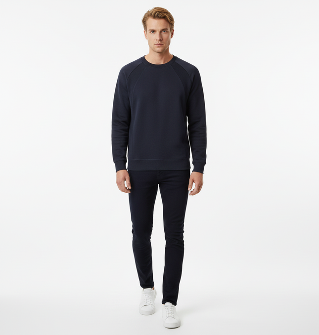 Round Neck Patchwork Pullover Hoodie