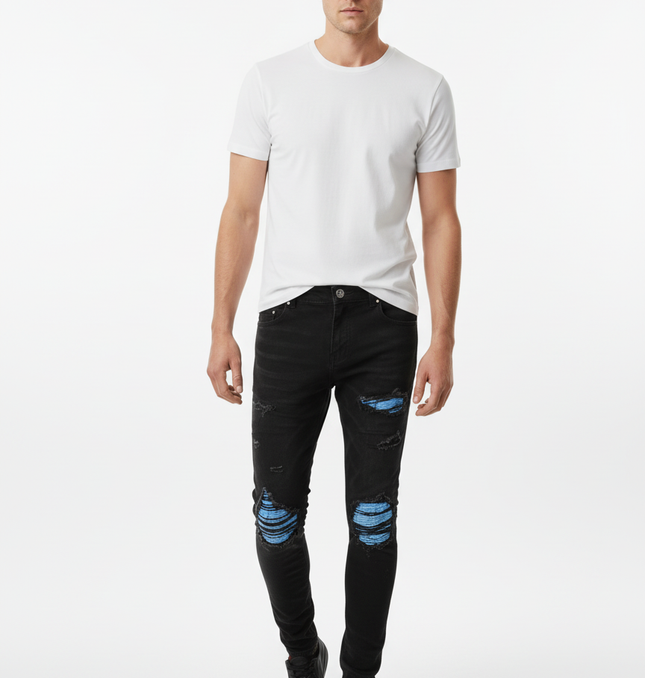 Distressed Skinny Jeans – Street Slim Fit