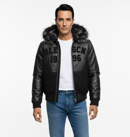 Hooded Fur Collar Jacket – Loose Fit