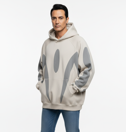 Color-Block Hooded Jacket – Loose Fit