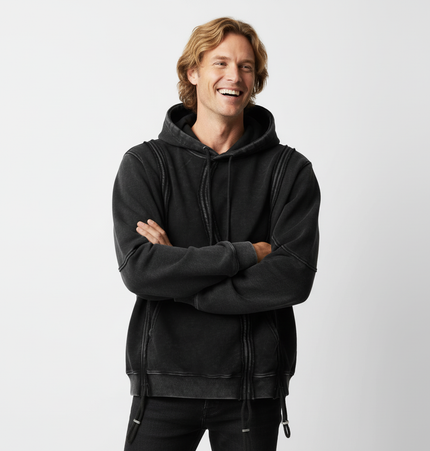 Vintage Washed Hoodie - Loose Fit