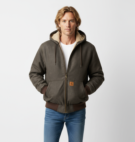 Thick Suede Hooded Jacket – Street Style