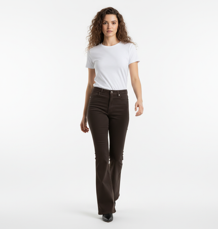 Retro Low Waist Flared Denim Pants