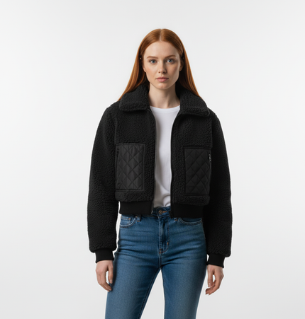 Winter Lamb Wool Quilted Cotton Jacket