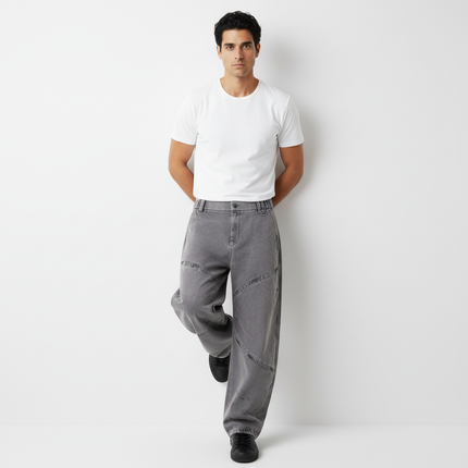 Patchwork Distressed Knife Pants