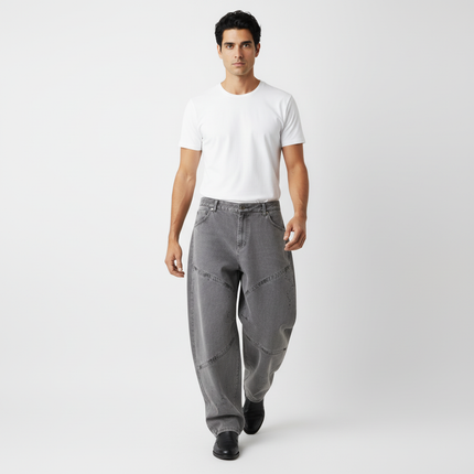 Patchwork Distressed Knife Pants