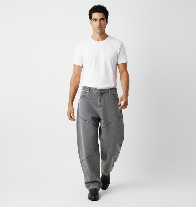 Patchwork Distressed Knife Pants