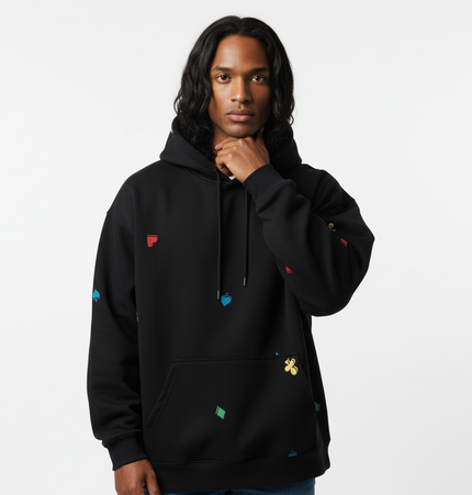 Casual Fit Plum Blossom Retro Hoodie