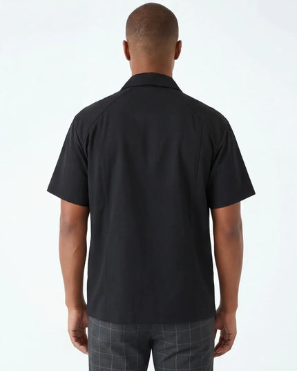 Front view of the Maison Grozavu Chalk Shorts Series in shorts — showing the sleek silhouette.