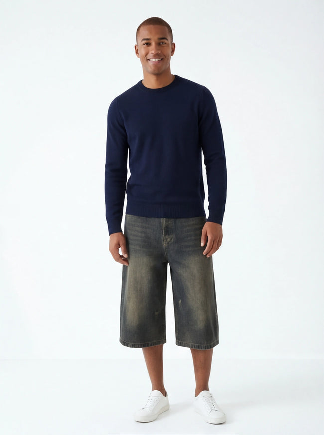 Pantalons trois-quarts en denim déchirés incontournables