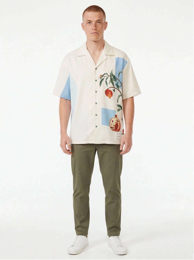 Chemise contrastante à impression grenade à coupe parfaite