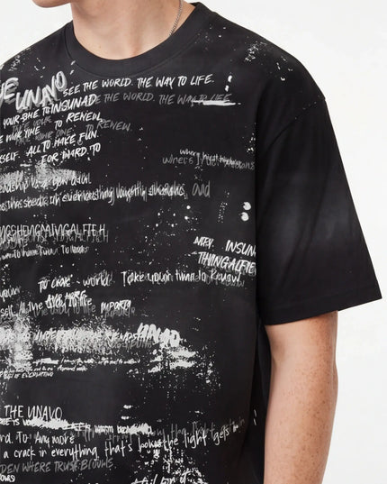 Maison Grozavu Premium Ghost Tee in signature tone — front view showing the clean back yoke detail