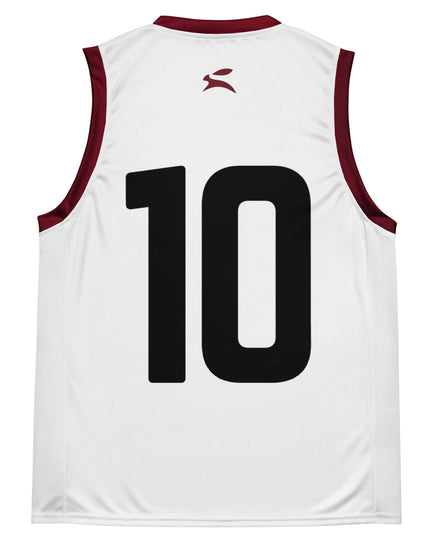 Maison Grozavu Refined Flint Jersey — rear view showing the clean open back panel and basketball jersey construction