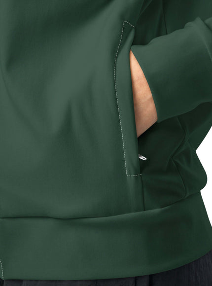 Close-up of track jacket fabric